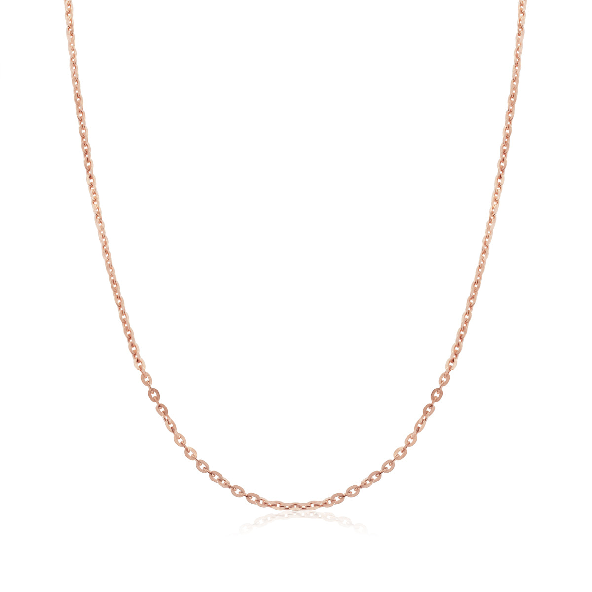 Cadena de Oro Rosa 14K Rolo