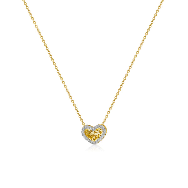 Gargantilla de Corazón Diamantado con Zirconias - Oro 10K