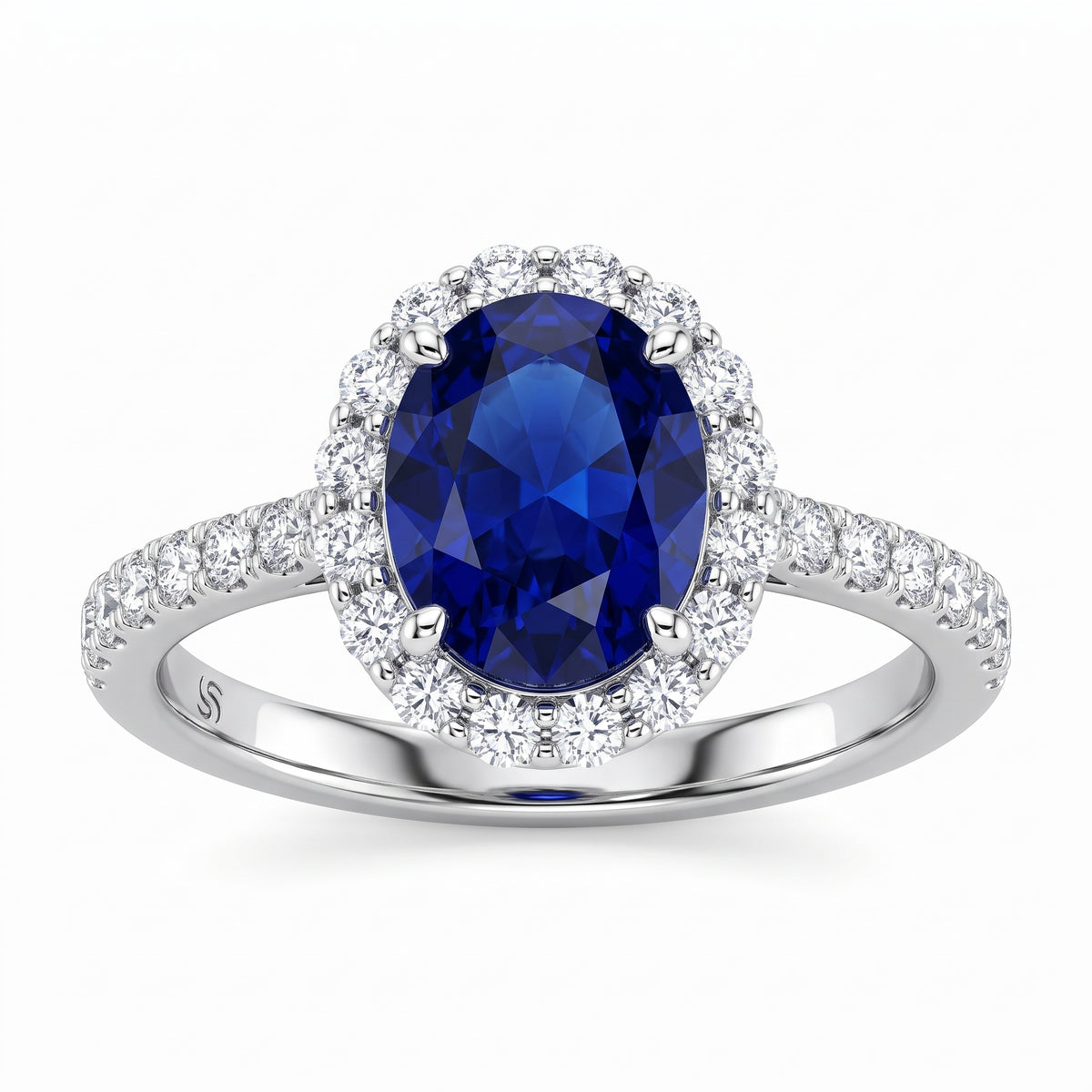 Anillo de Oro 10K Zafiro 2.46ct y BRILLANTE LABORATORIO .48ct.
