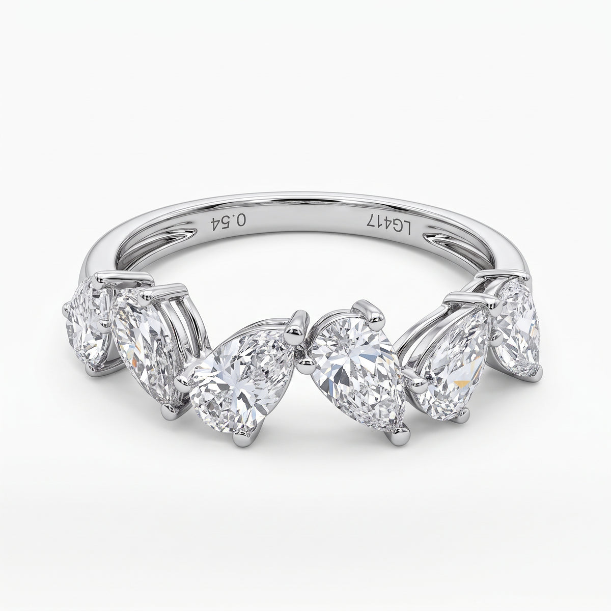 Anillo de Oro 10K Pera LAB, 1.46ct