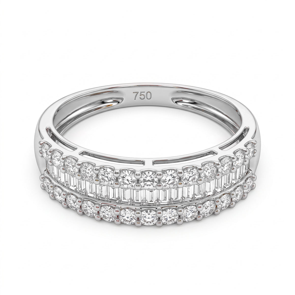 Anillo de Oro 18K Churumbela Baguette, BRILLANTE NATURAL .40ct
