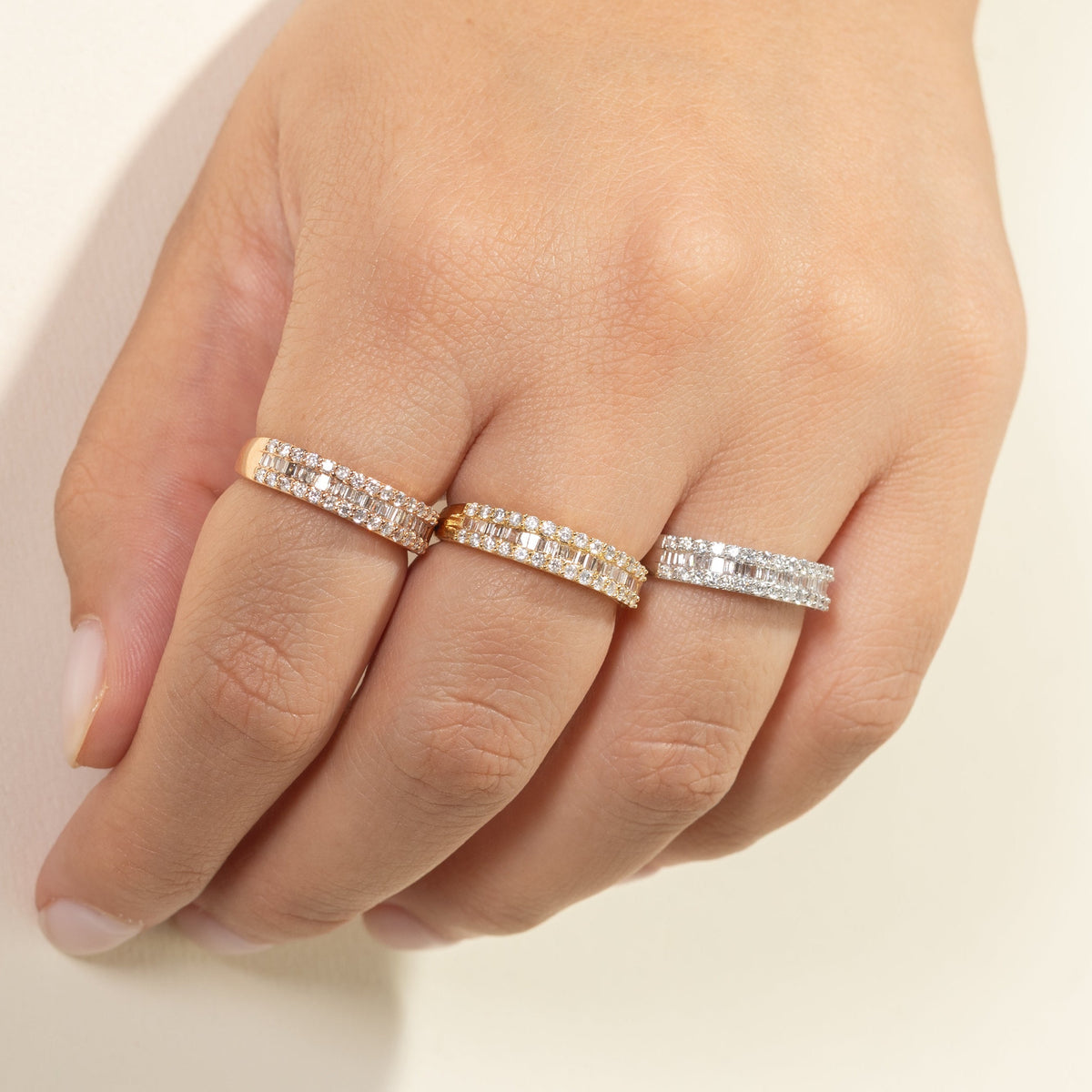 Anillo de Oro 18K Churumbela Baguette, BRILLANTE NATURAL .40ct
