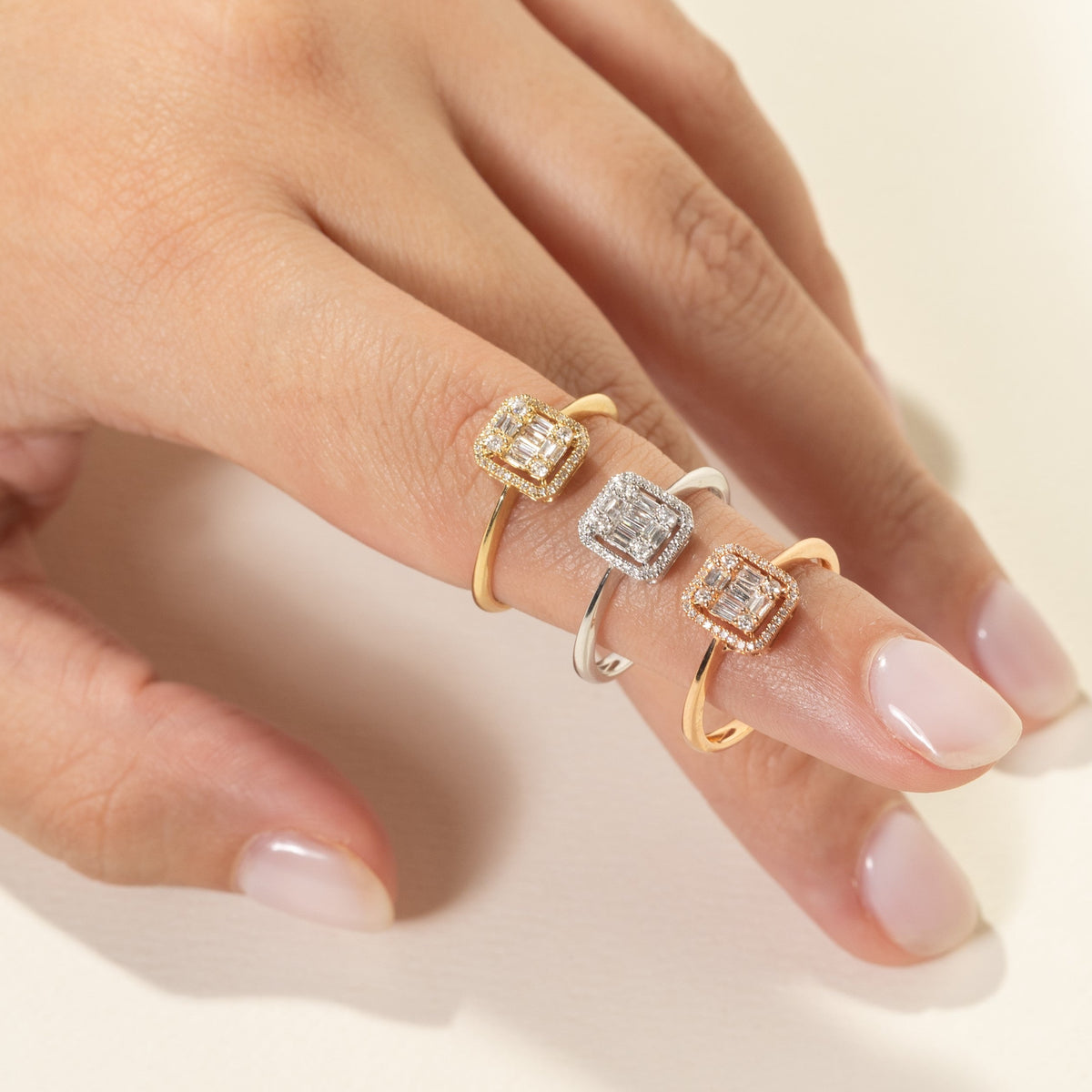 Anillo de Oro 18K Solitario, BRILLANTE NATURAL .171ct