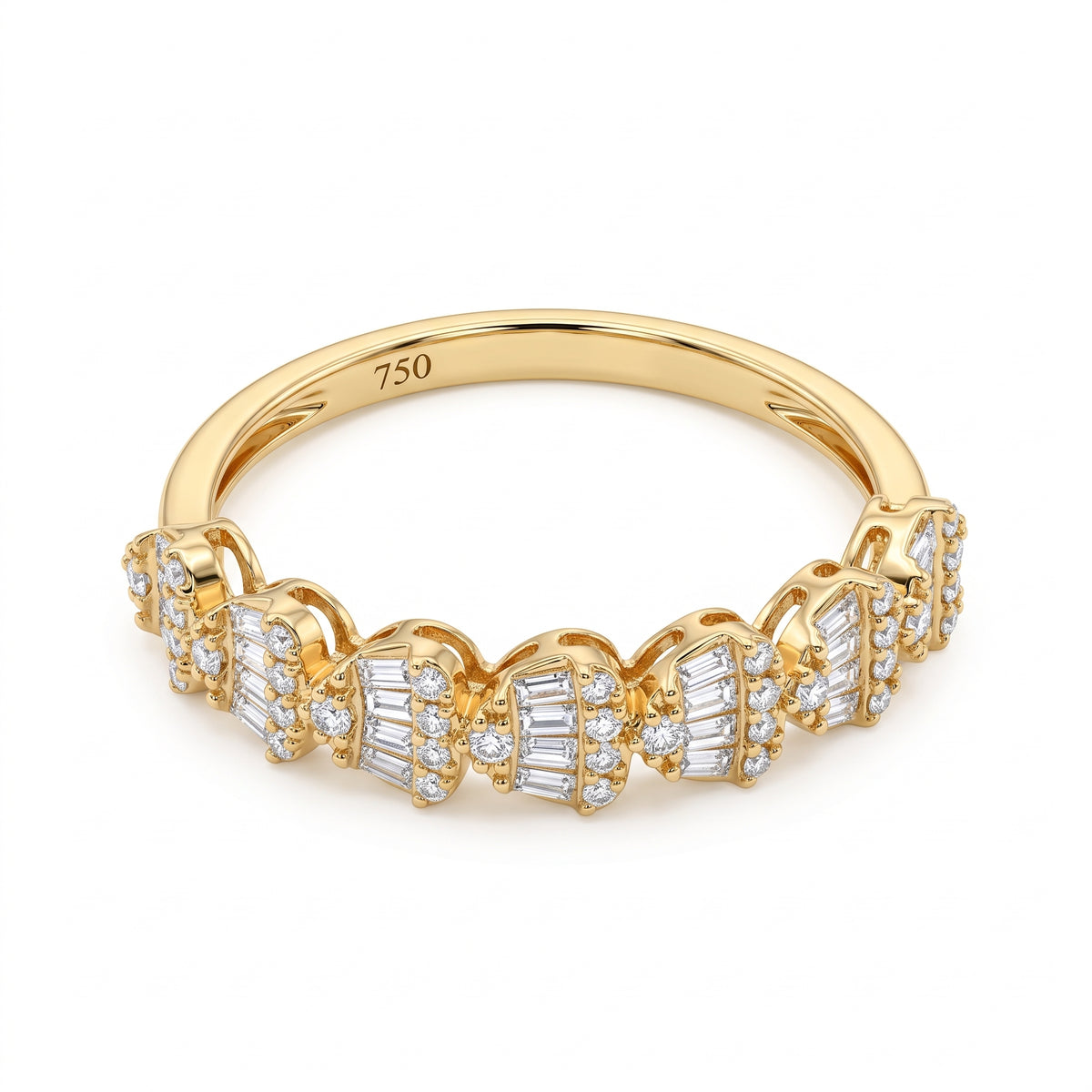 Anillo de Oro 18K Churumbela Corazones BRILLANTE NATURAL .30ct