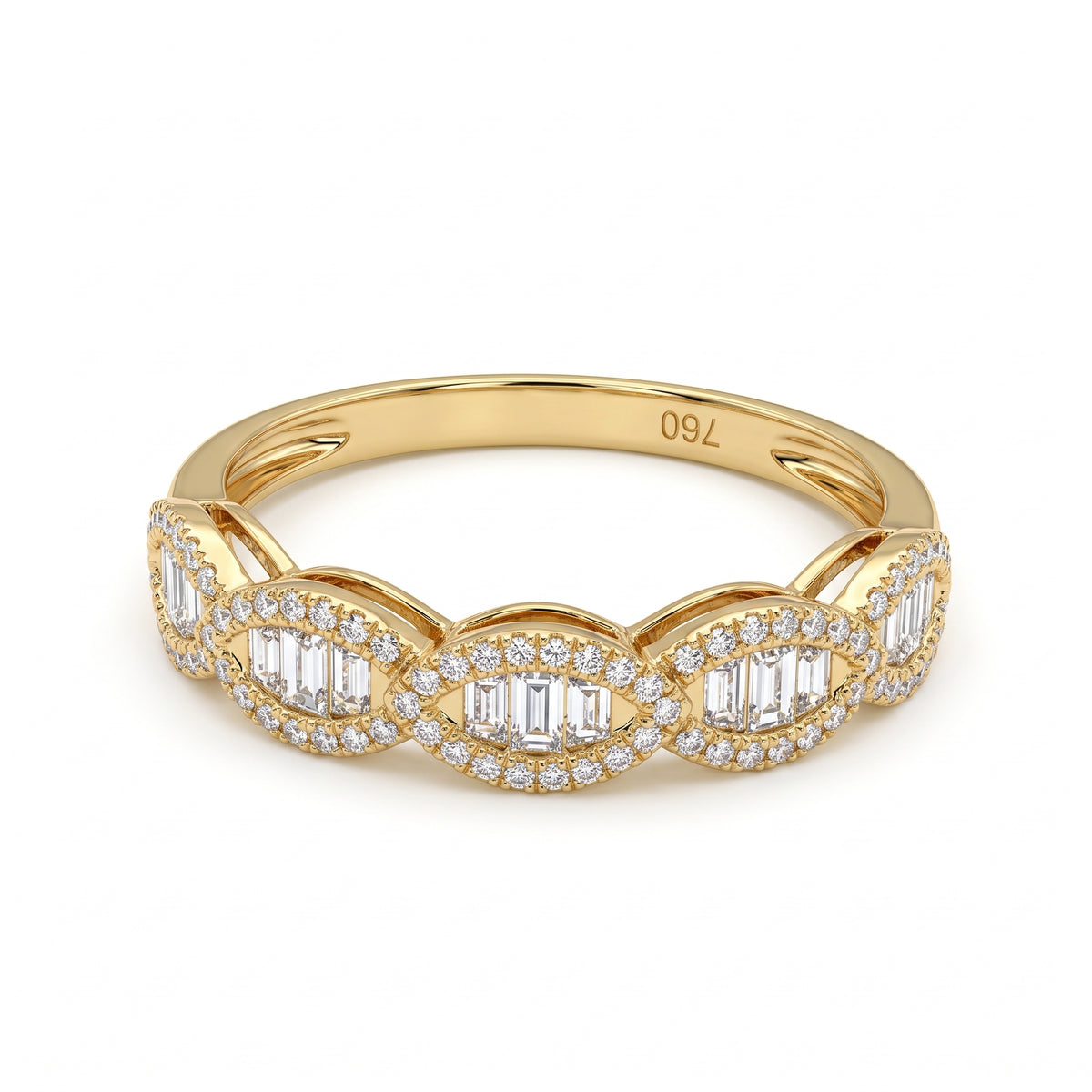 Anillo de Oro 18K Media Churumbela BRILLANTE NATURAL .25ct