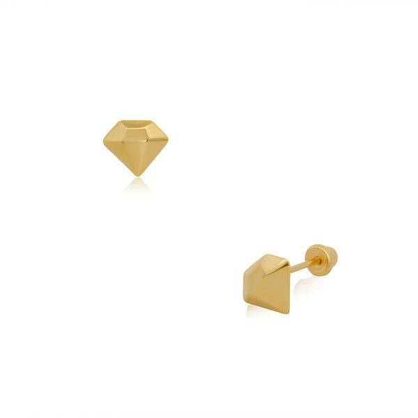 Broquel Diamante - Oro 10K
