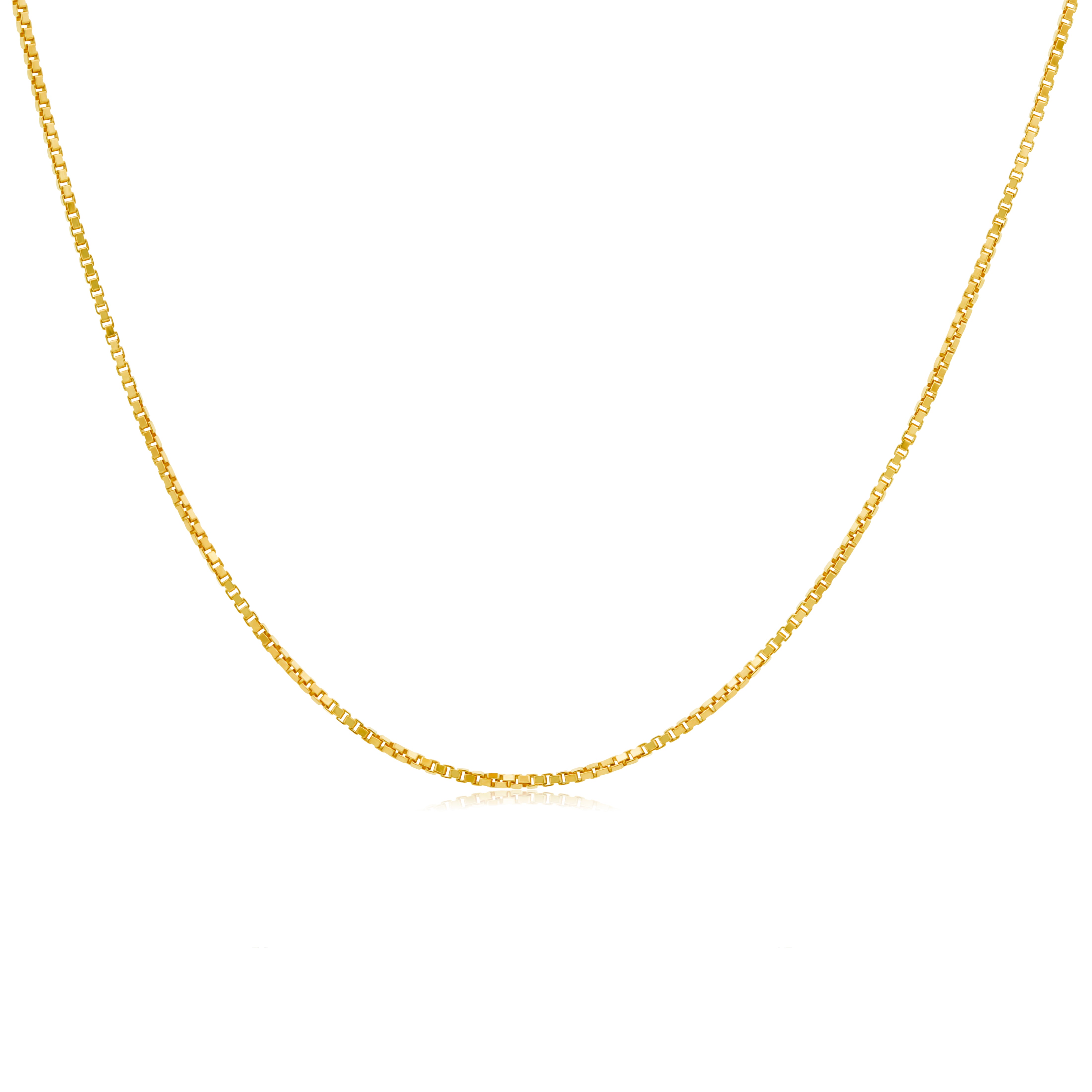 Cadena de Oro Amarillo 10K Cubo