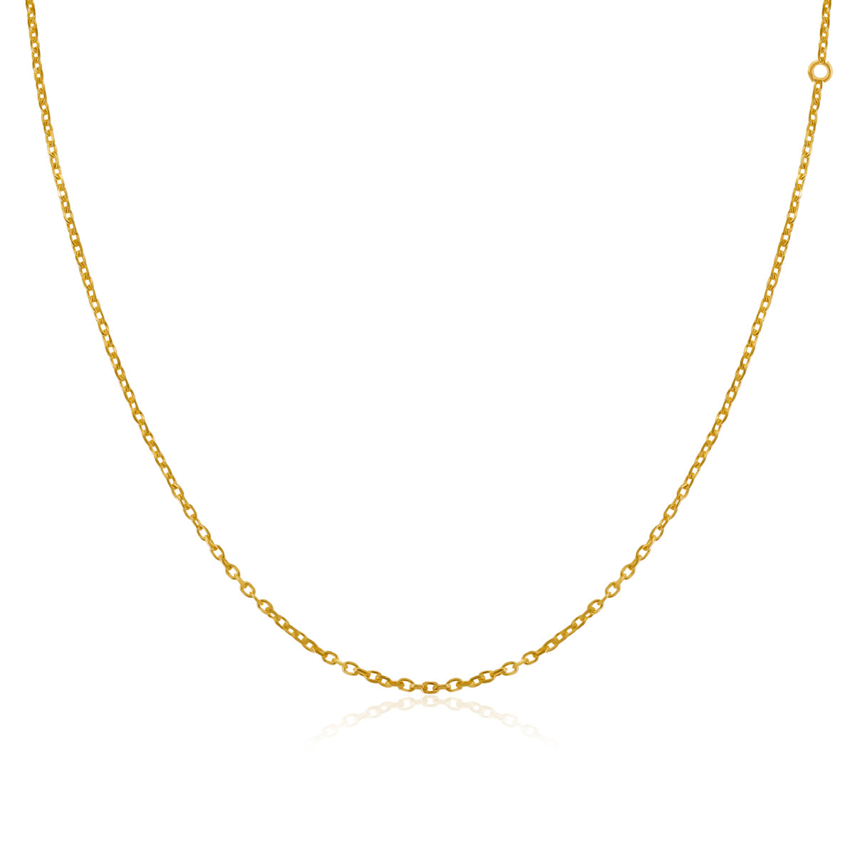 Cadena de Oro 14K Rolo con Argolla Extra