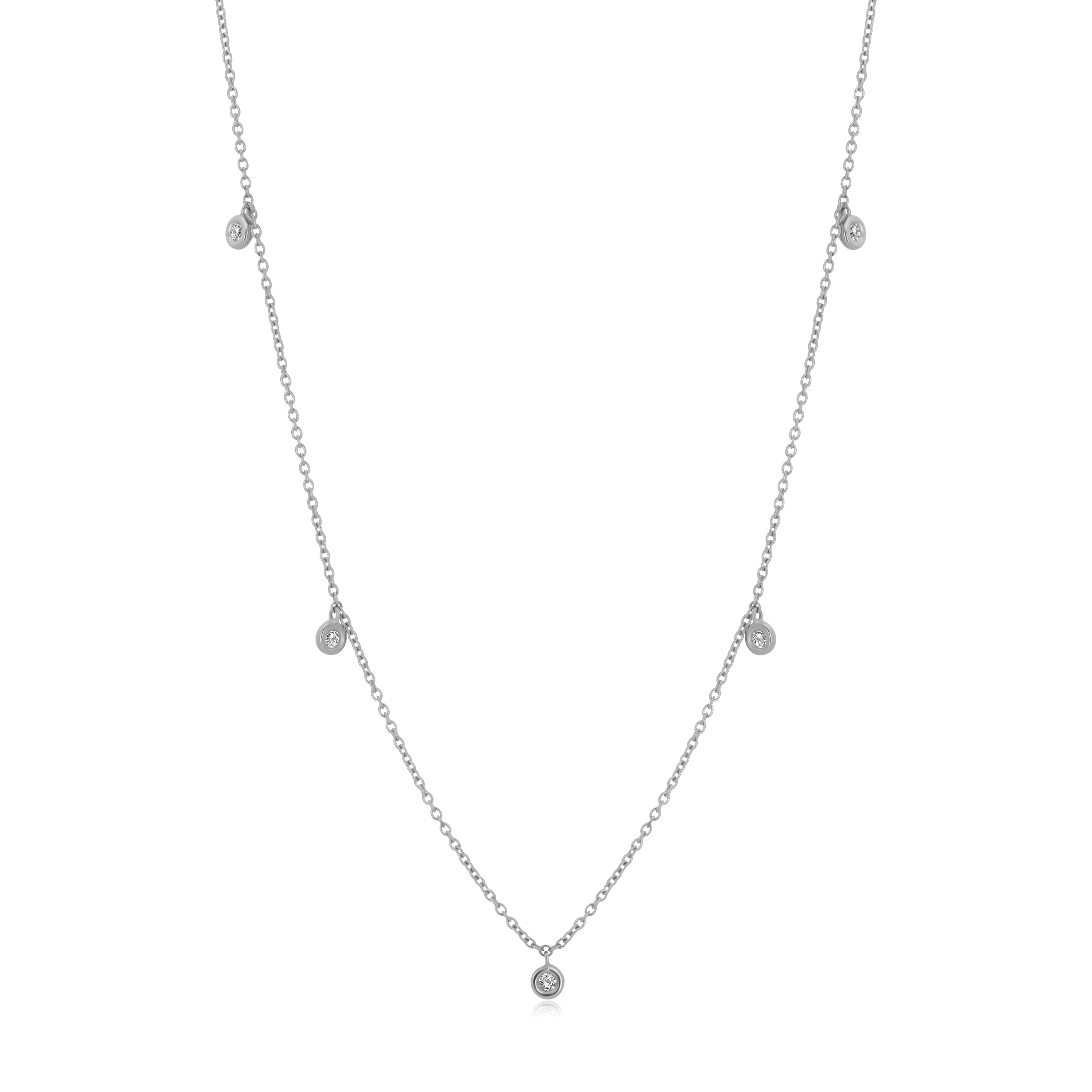 Gargantilla de Oro 14K BRILLANTE NATURAL .11ct.