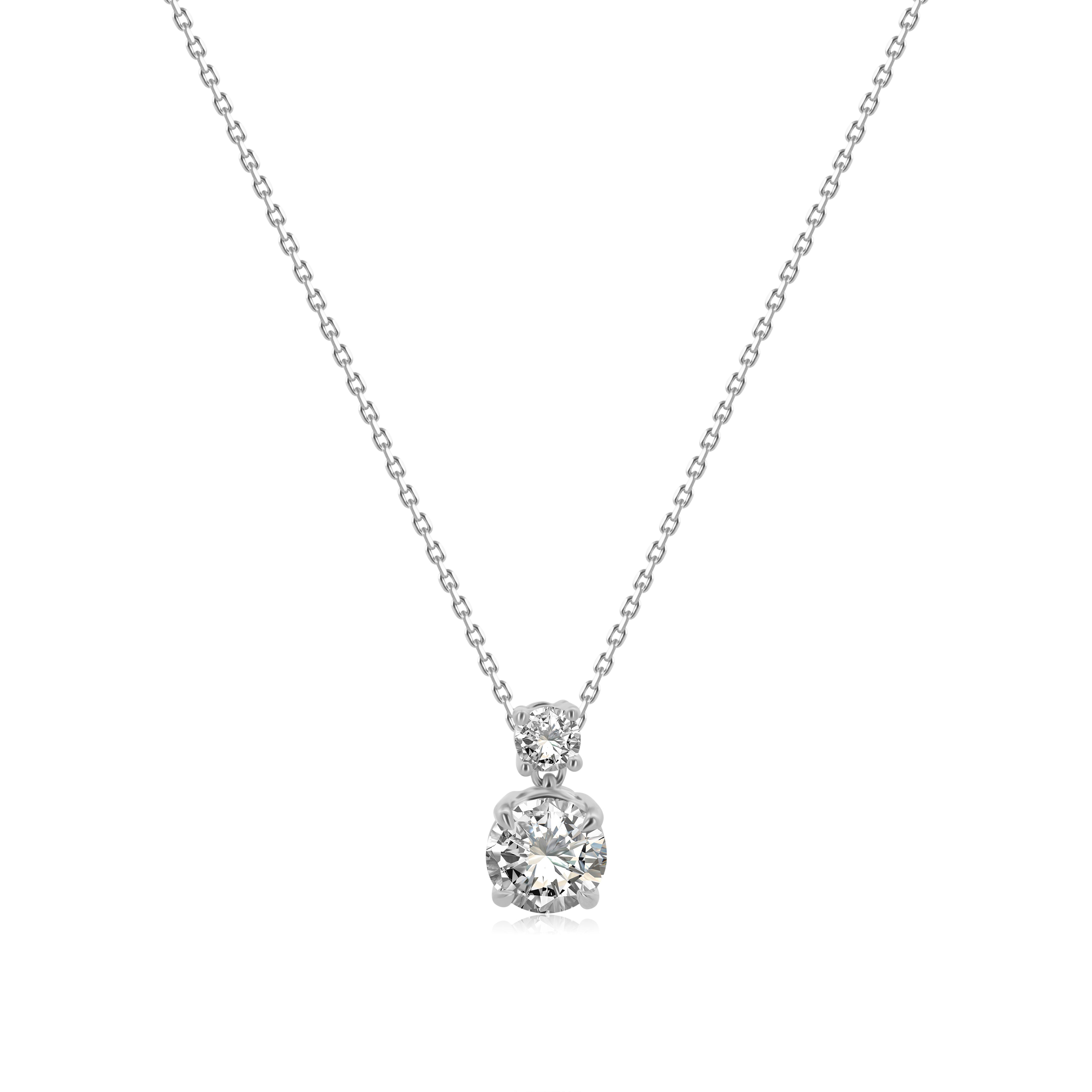 Gargantilla de Oro 14K BRILLANTE LAB 1.20 ct. en total.