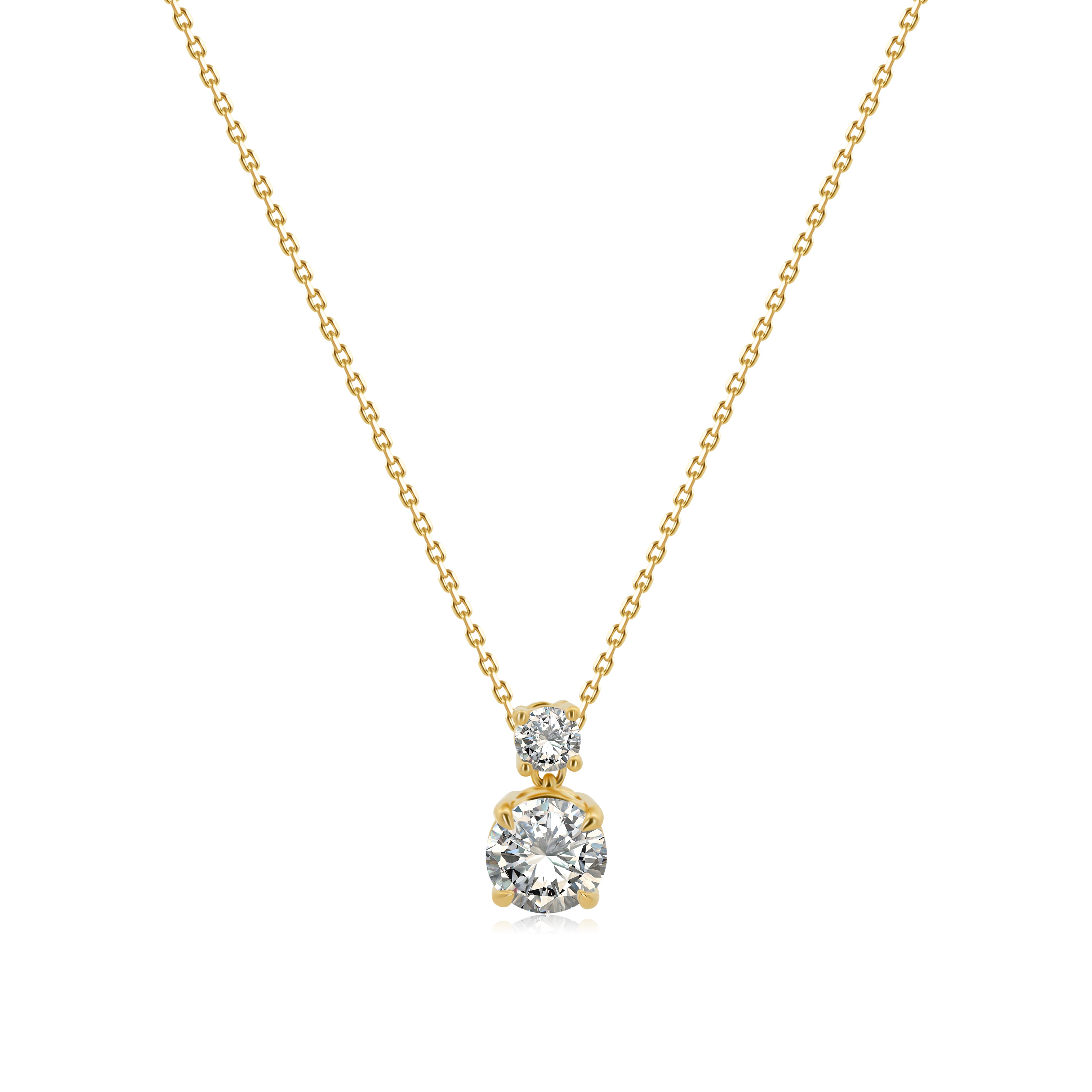 Gargantilla de Oro 14K BRILLANTE LAB 1.20 ct. en total.