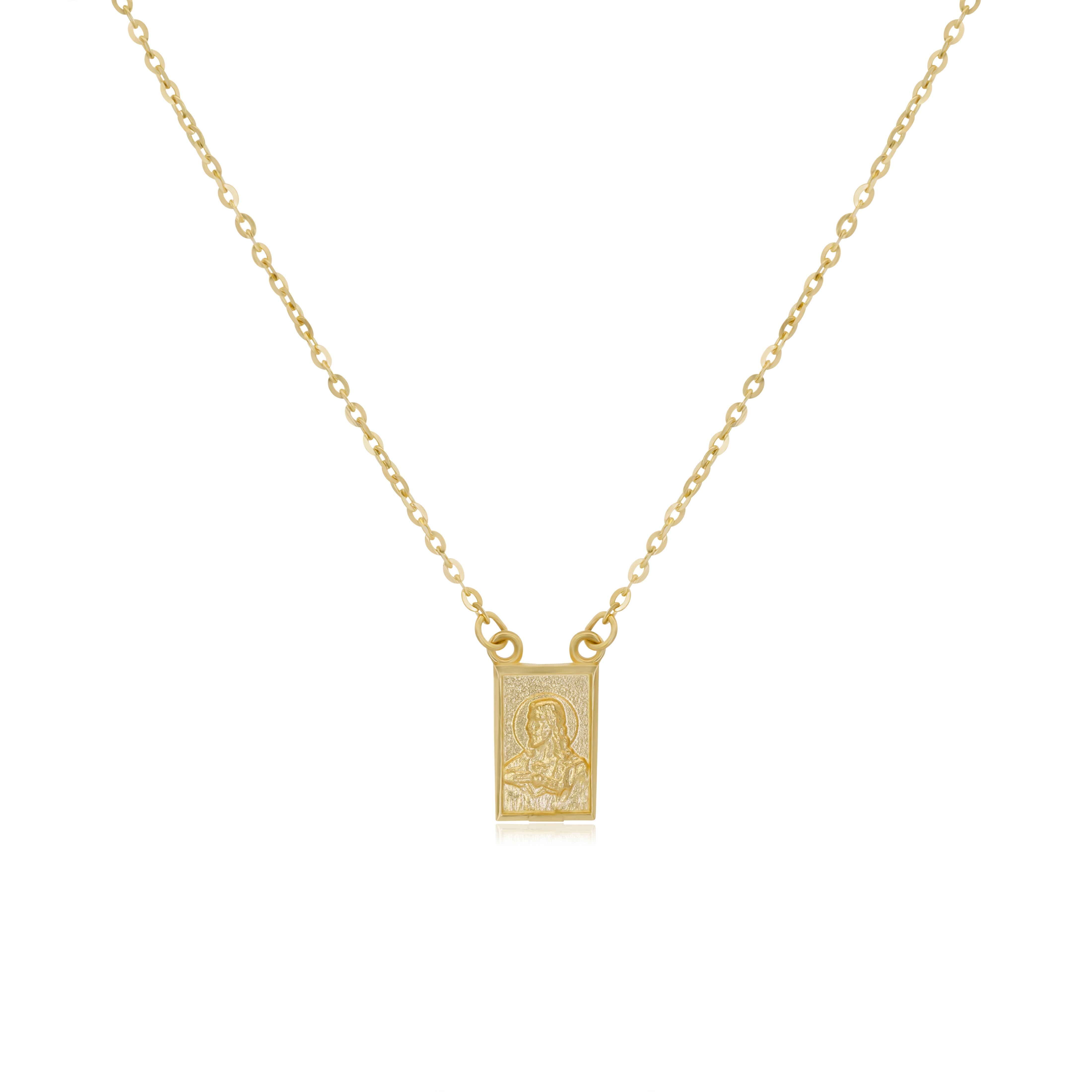 Gargantilla de Oro 14K Escapulario Sencillo