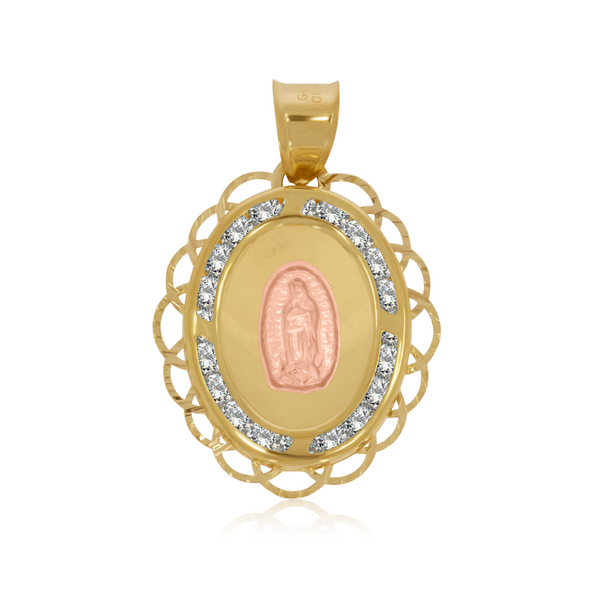 Medalla de Oro 10K Virgen de Guadalupe Oro Rosa