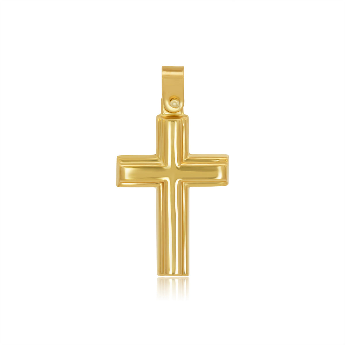 Cruz de Oro 14K Realzada