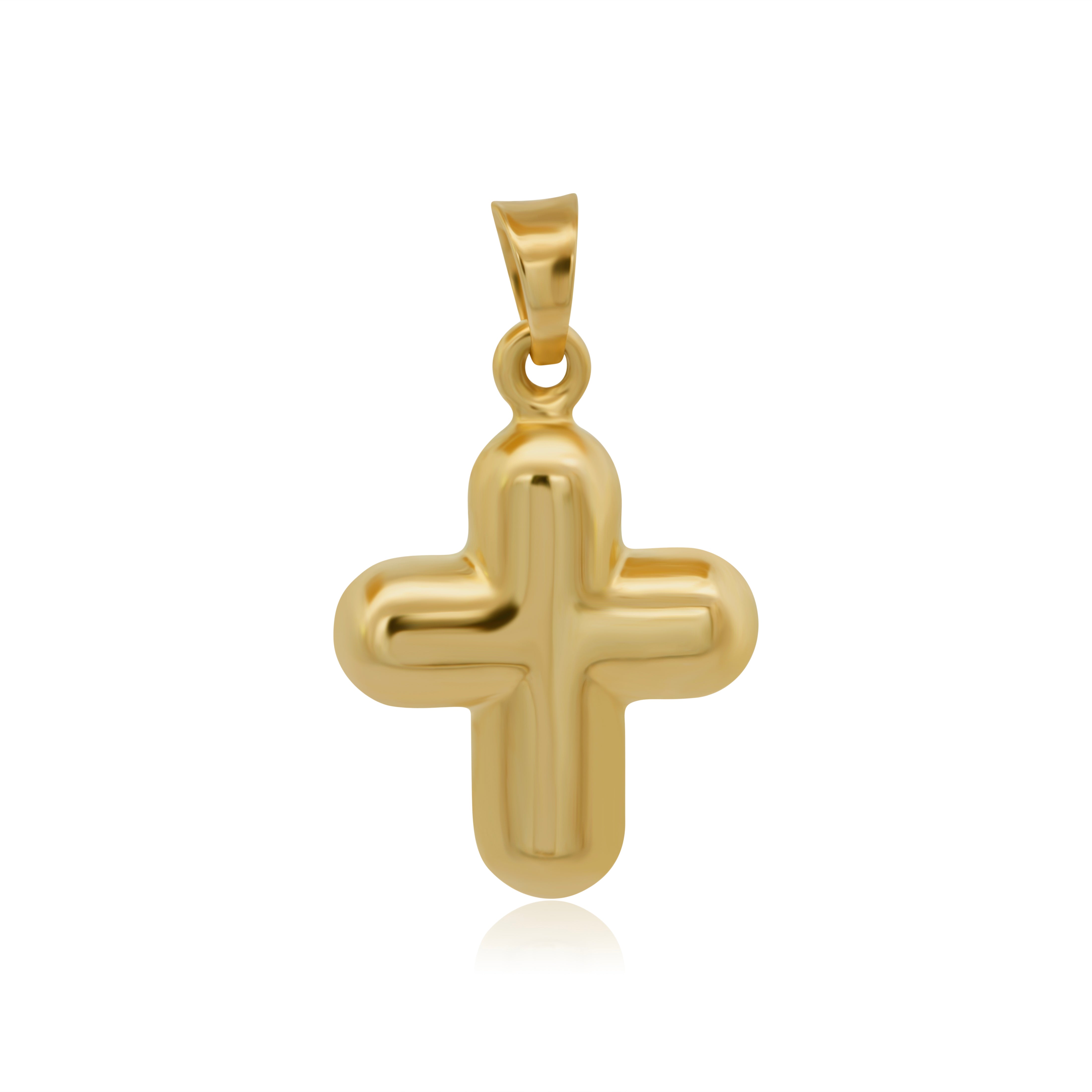Cruz de Oro 14K  Abombada