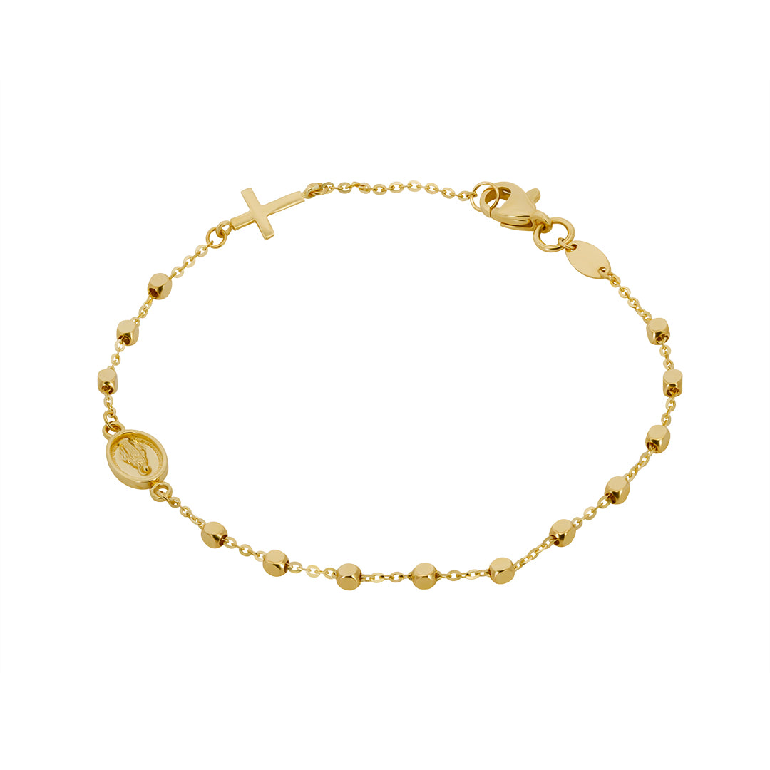 Pulsera de Oro 14K Decenario del Rosario