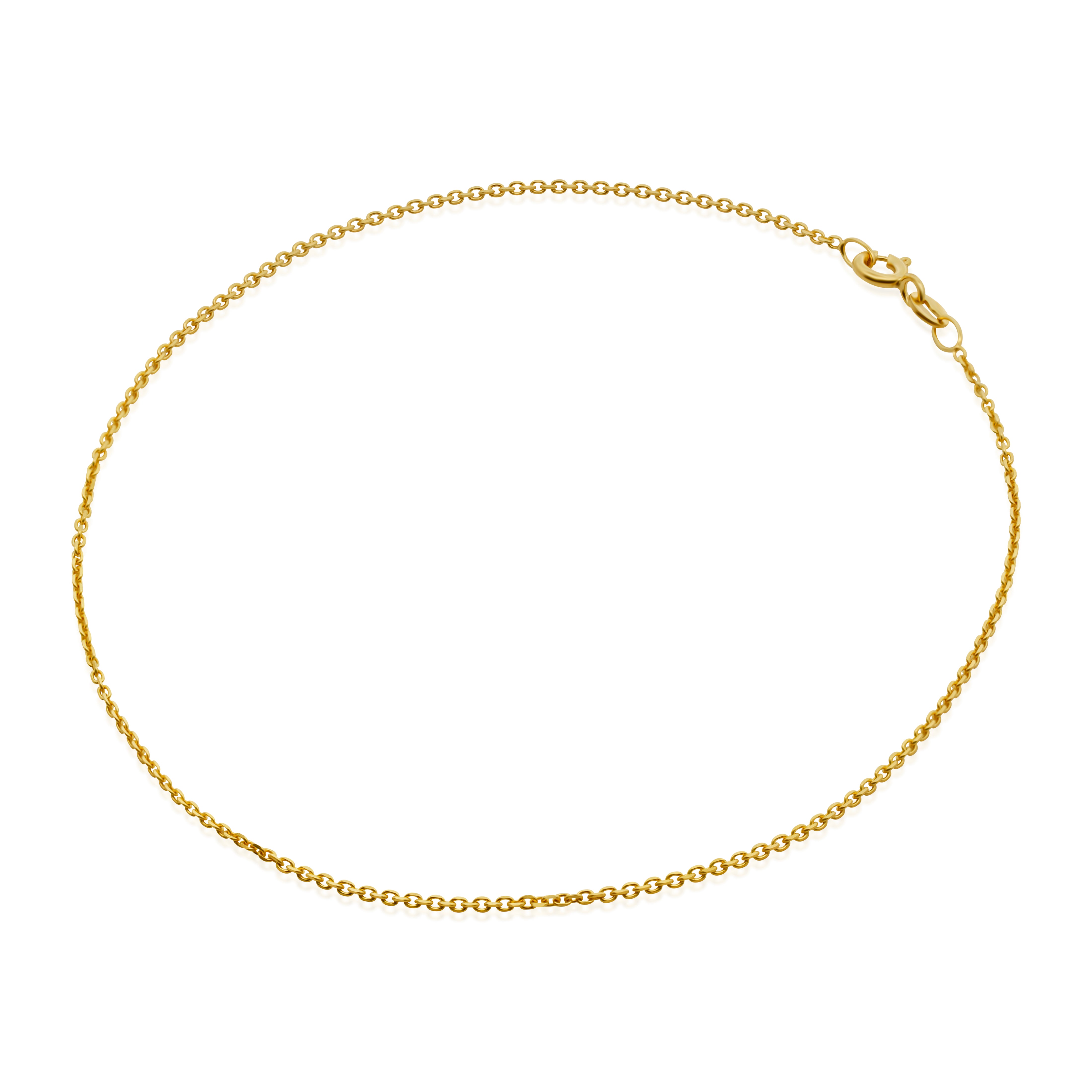 Tobillera Oro 10K Rolo Diamantado