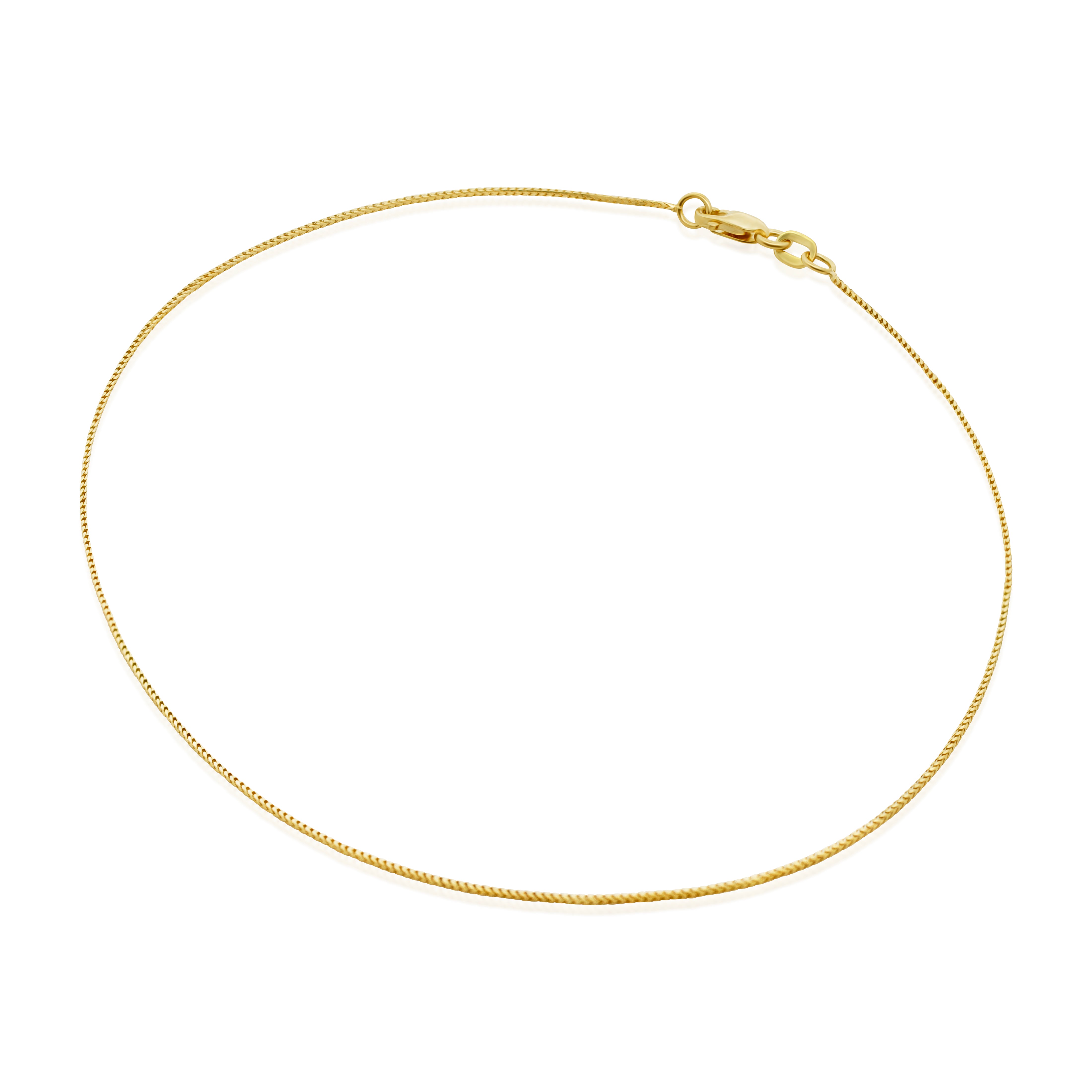 Tobillera Oro 10K Franco Diamantado