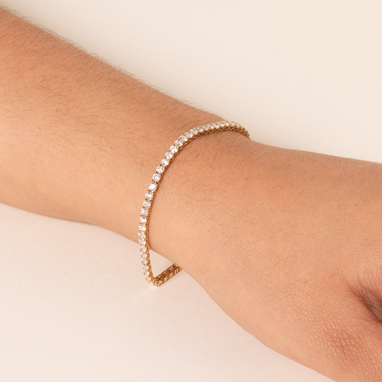 Pulsera de Oro 10K Tennis con BRILLANTE LABORATORIO 4ct.