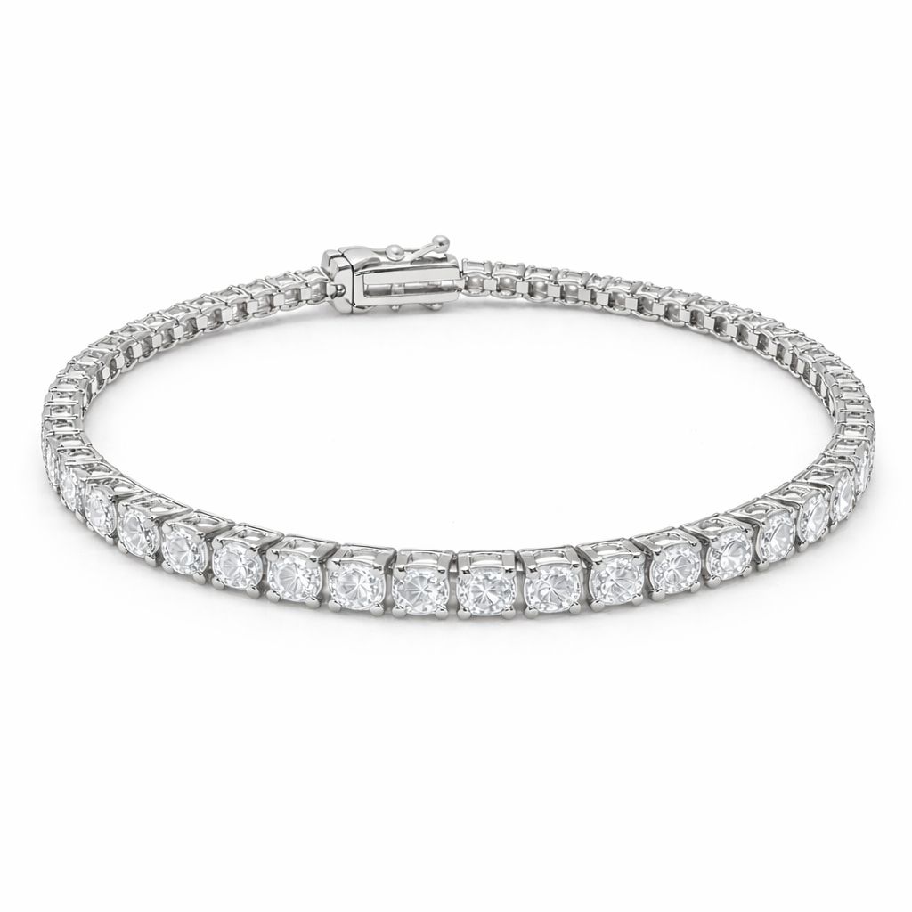 Pulsera de Oro 14K Tennis con BRILLANTE NATURAL 2 ct.