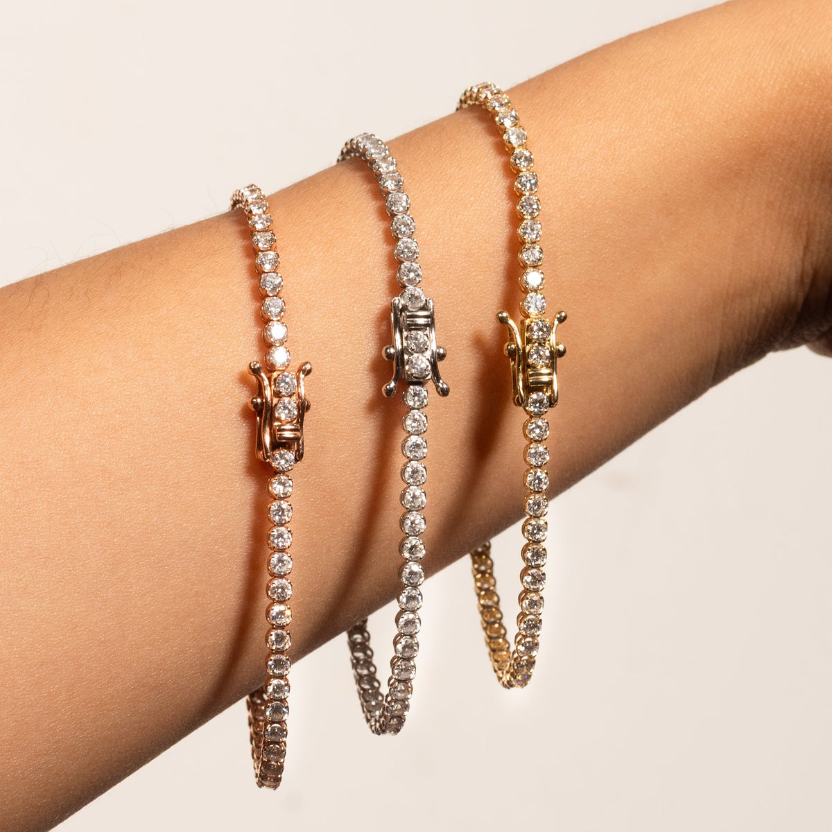 Pulsera Oro 14K Crown Set BRILLANTE LABORATORIO 3.00ct