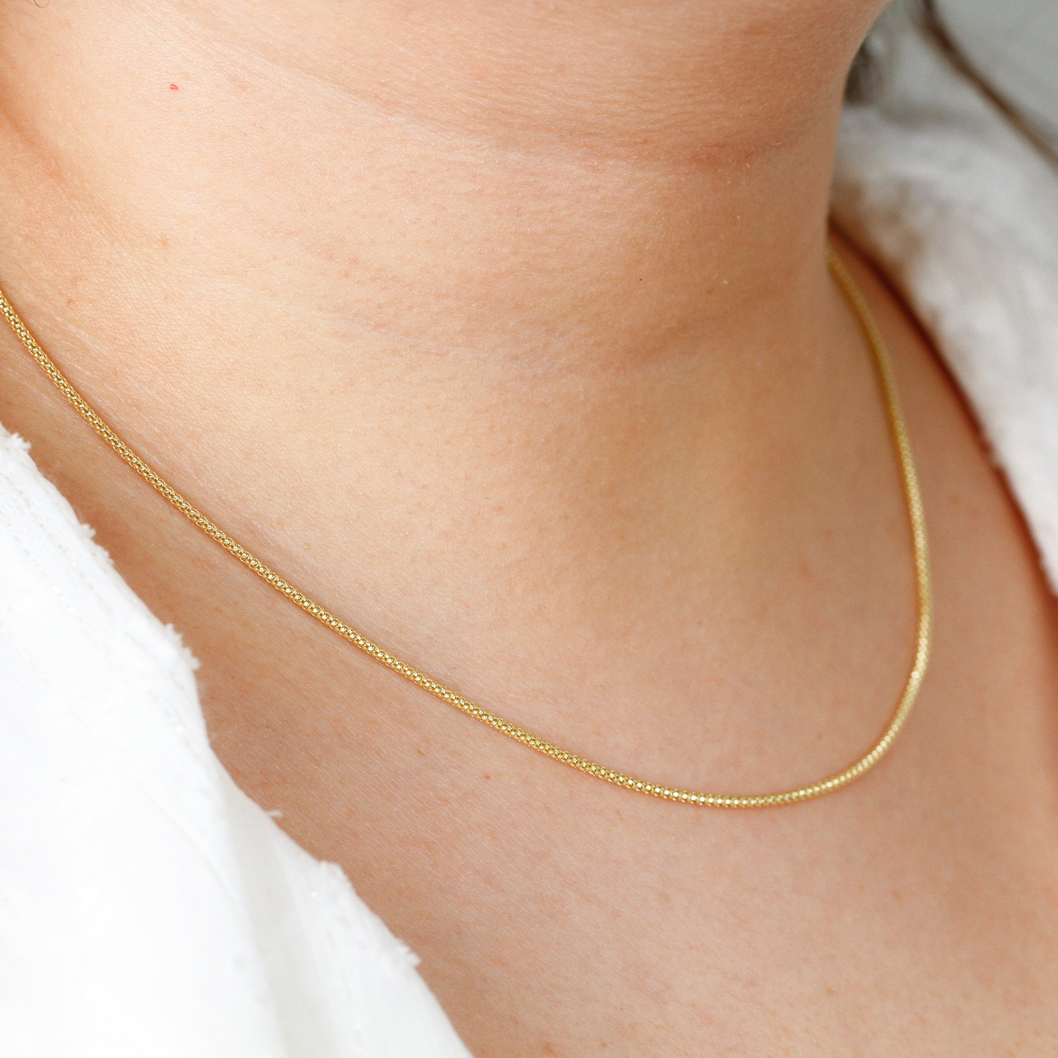 Cadena de Oro 14K Popcorn