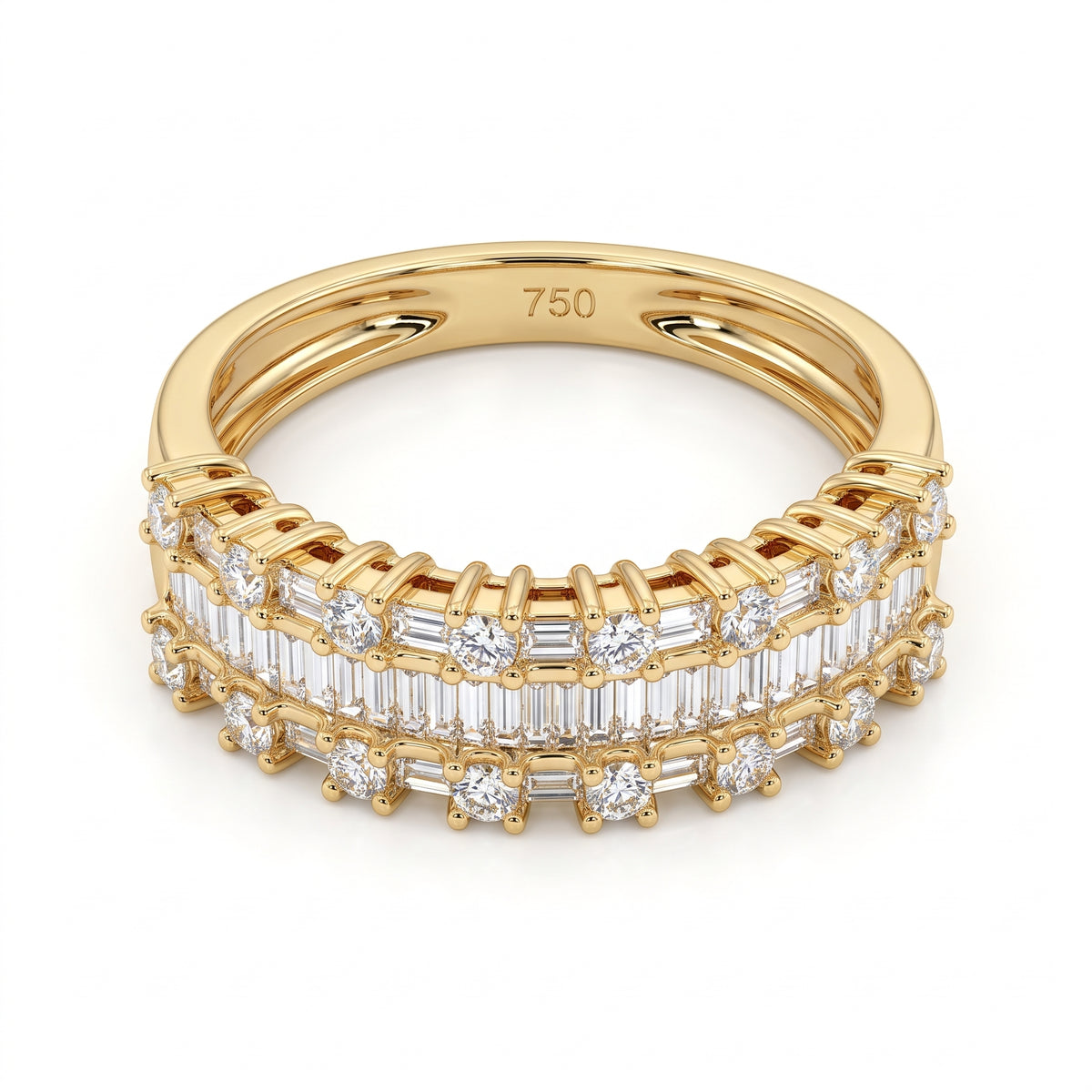 Anillo de Oro 18K Churumbela Gruesa BRILLANTE NATURAL .55ct
