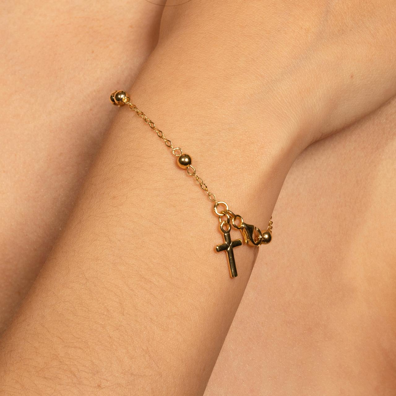 Decenario de Oro 10K Bolas Lisas