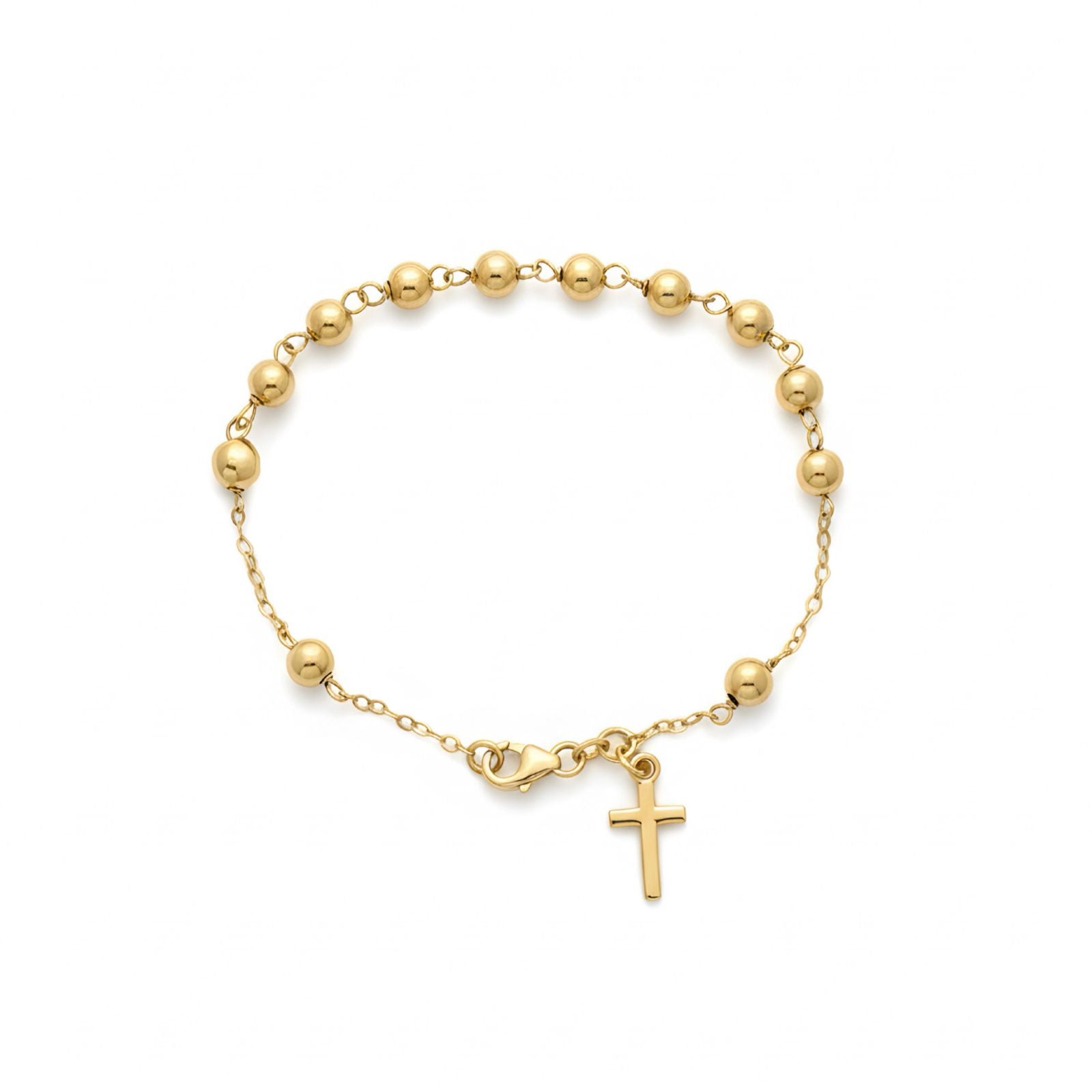 Decenario de Oro 10K Bolas Lisas