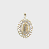 Medalla Virgen de Guadalupe Platinada Grande - Oro 10K