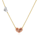Gargantilla Corazón Oro Rosa Diamantado - Oro 10K