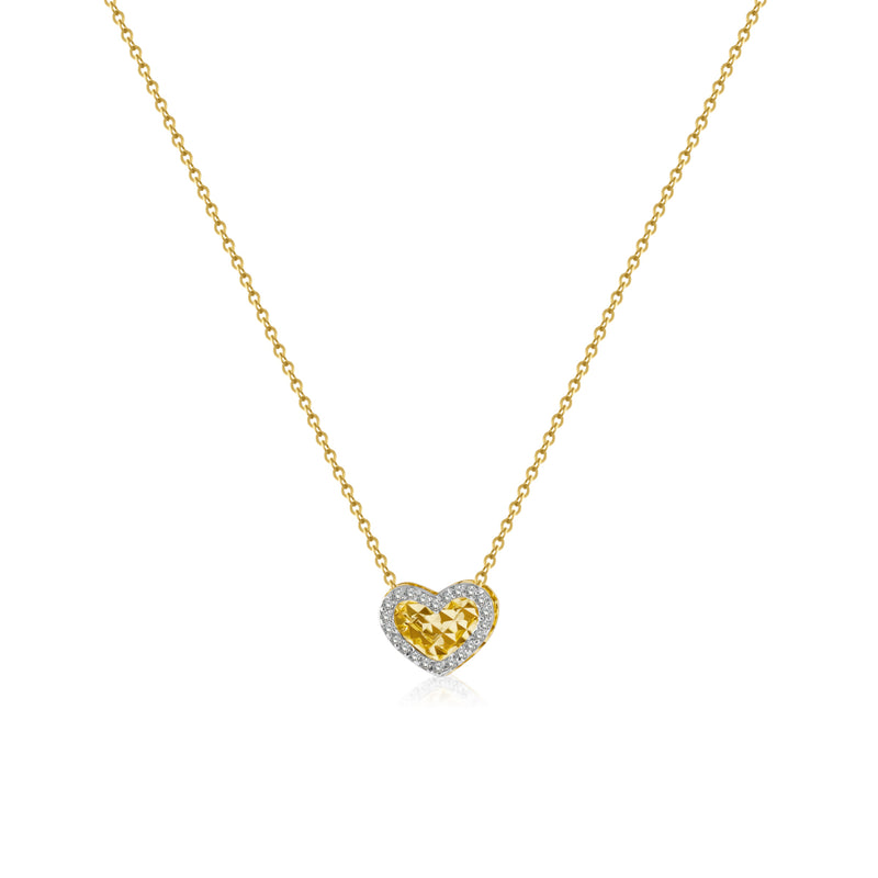 Gargantilla de Corazón Diamantado con Zirconias - Oro 10K