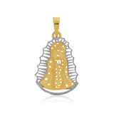 Medalla Láser de Virgen de Guadalupe en Caricatura - Oro 10K