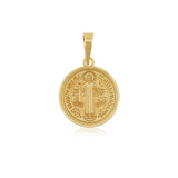 Medalla San Benito Láser - Oro 10K y 14K