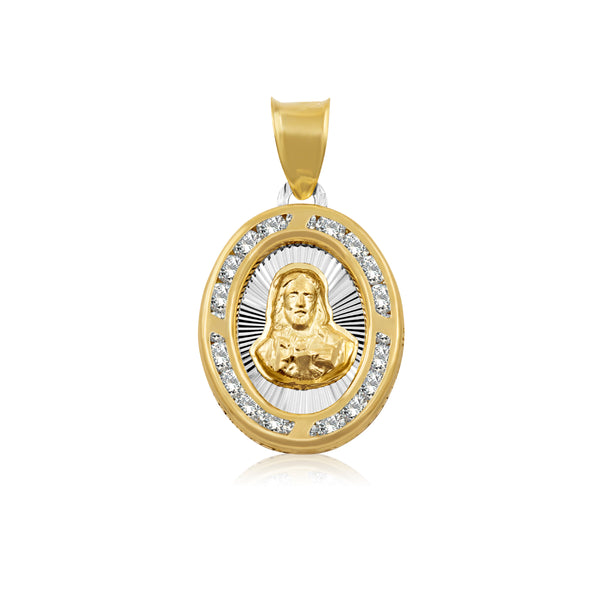 Medalla Ovalada Sagrado Corazón - Oro 10K