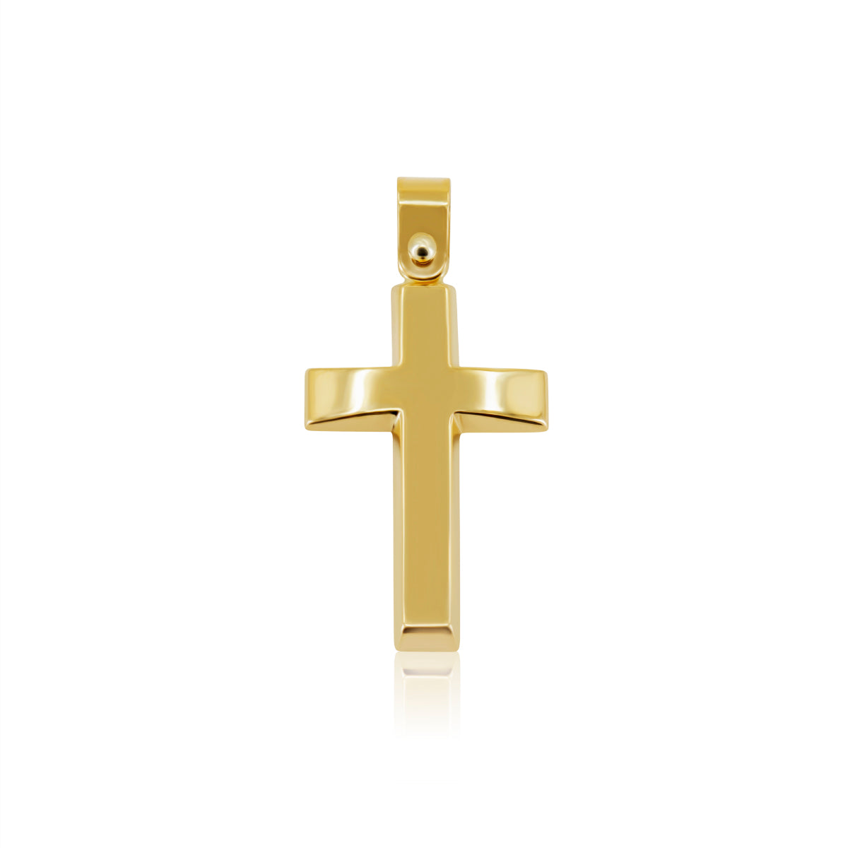 Cruz de Oro 14K con Relieve