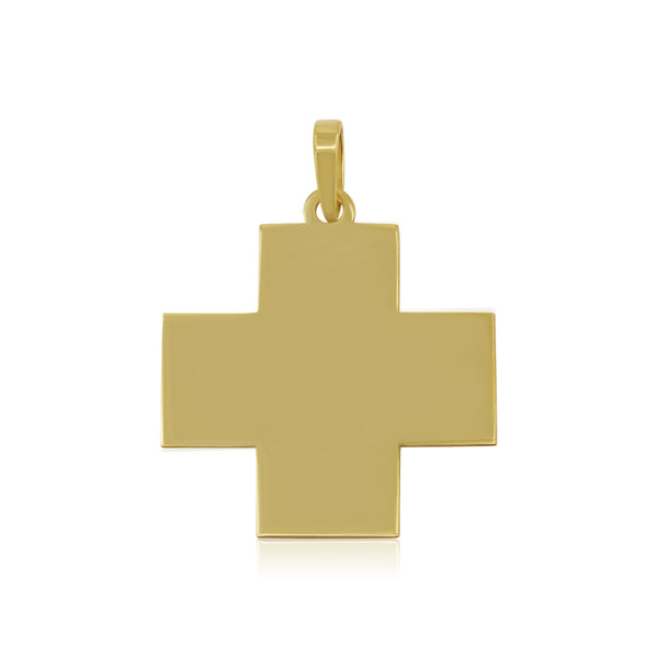 Cruz Lisa Suiza - Oro Amarillo 10K