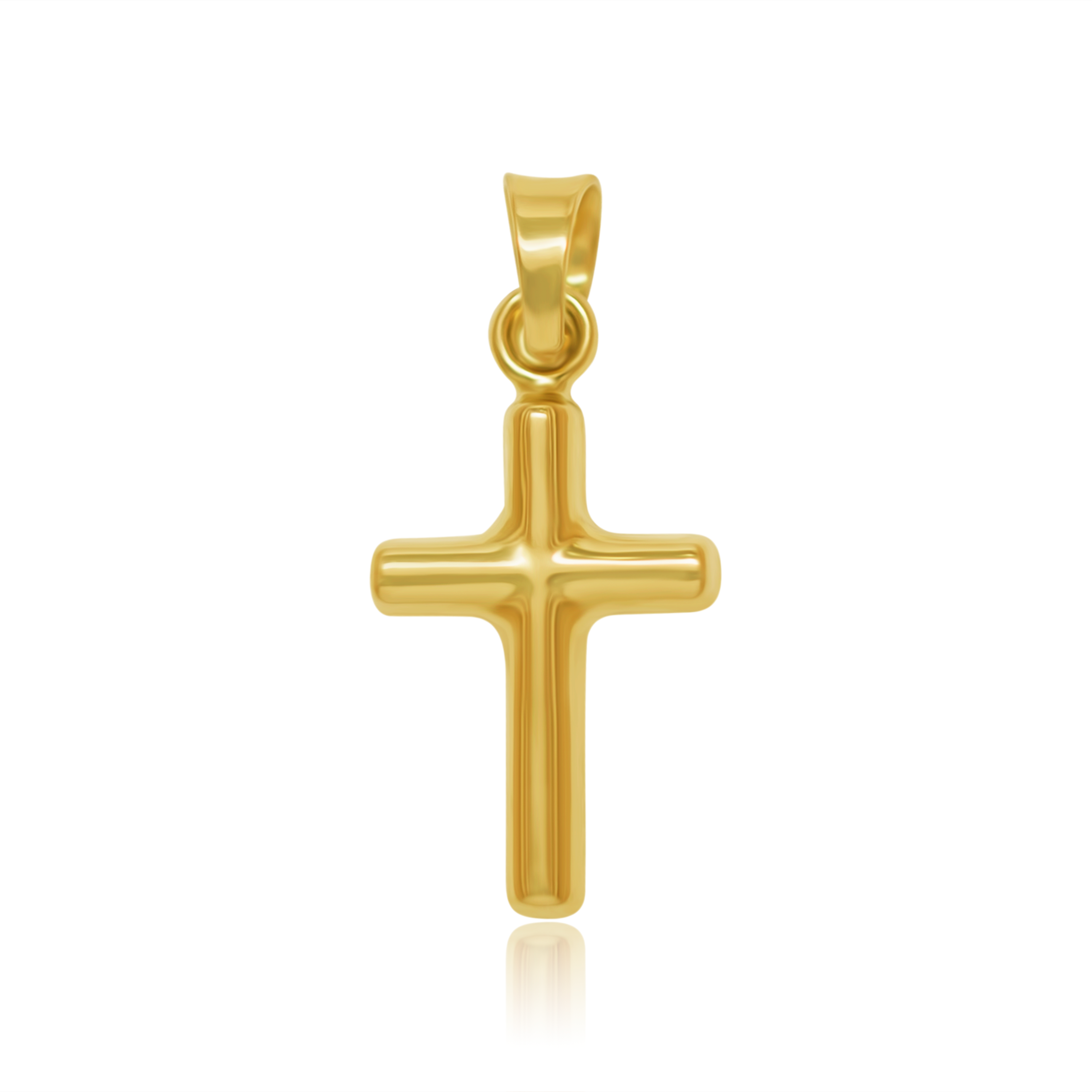 Cruz de Oro 14K Tipo Cilindro Chica