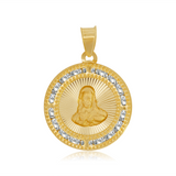 Medalla Redonda Sagrado Corazón - Oro Amarillo 10K
