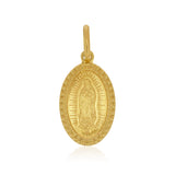 Medalla Ovalada Virgen de Guadalupe Diamantada - Oro 14K