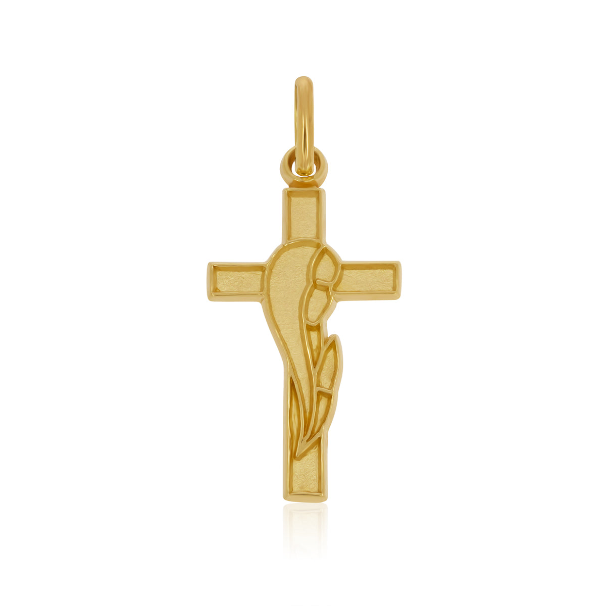 Cruz de Oro 14K Virgen Madonna