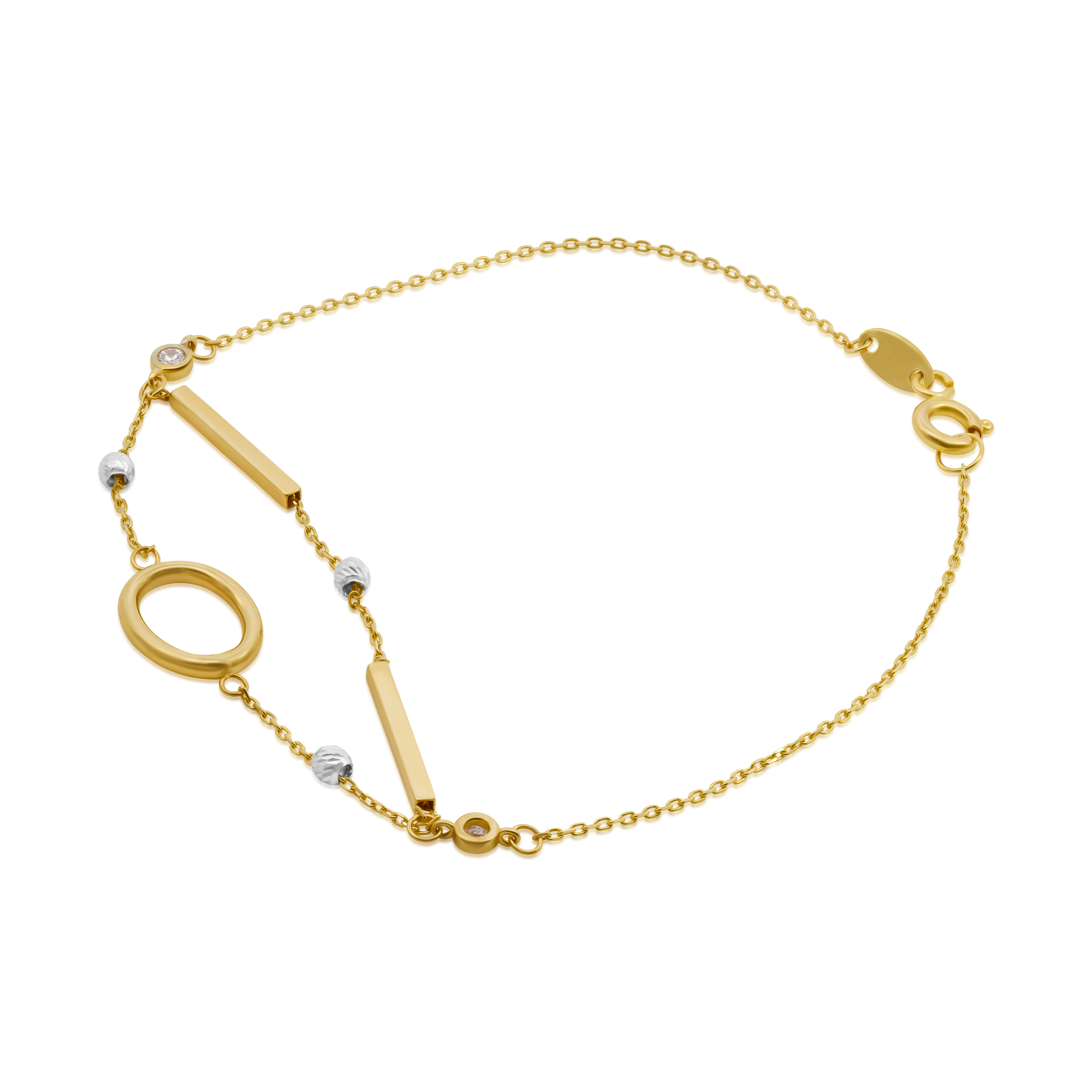 Pulsera de Oro 14K Doble Hilo